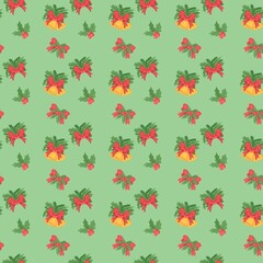 seamless pattern with Christmas bells
