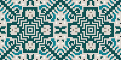 Sari Pattern Ndebele Traditional Pattern Paintingfolk Embroidery, Aztec Geometric Ornament Print. Design for Carpet, Wallpaper, Clothing, Wrapping, Fabric