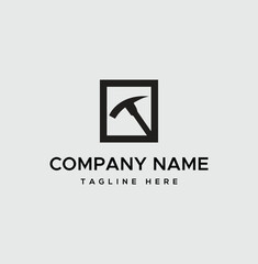 mining logo design with vector concept