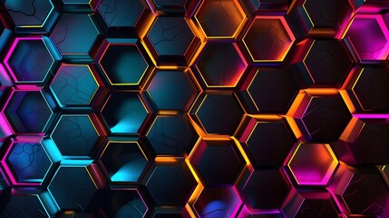 Geometric hexagon honeycomb pattern for seamless wallpaper design