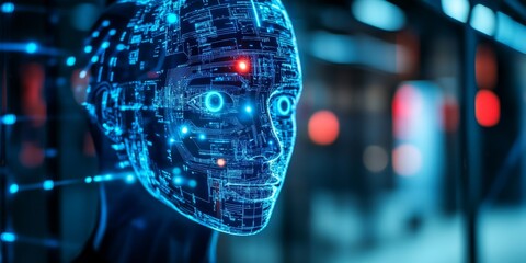 a smart security camera with facial recognition capabilities, illustrating AI integration in everyday tech.