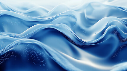Obraz premium Tło w stylu abstrakcyjnym, które ukazuje błękitne fale wody. Odbicia światła i różnorodność odcieni niebieskiego nadają całości dynamizmu, tworząc wrażenie spokoju i świeżości.