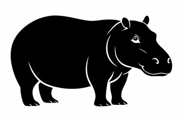 

Hippopotamus silhouette, Hippo icon vector, Hippopotamus roaring. vector illustration
