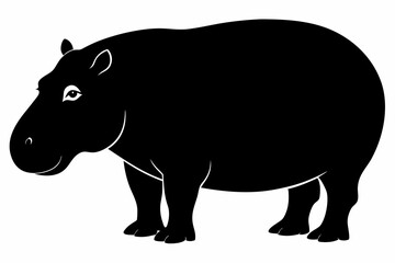 

Hippopotamus silhouette, Hippo icon vector, Hippopotamus roaring. vector illustration
