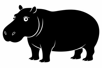 

Hippopotamus silhouette, Hippo icon vector, Hippopotamus roaring. vector illustration
