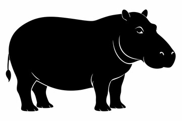 

Hippopotamus silhouette, Hippo icon vector, Hippopotamus roaring. vector illustration
