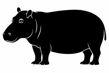 

Hippopotamus silhouette, Hippo icon vector, Hippopotamus roaring. vector illustration
