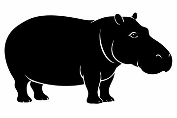 

Hippopotamus silhouette, Hippo icon vector, Hippopotamus roaring. vector illustration
