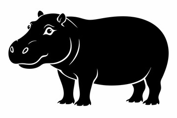 

Hippopotamus silhouette, Hippo icon vector, Hippopotamus roaring. vector illustration
