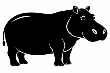 

Hippopotamus silhouette, Hippo icon vector, Hippopotamus roaring. vector illustration
