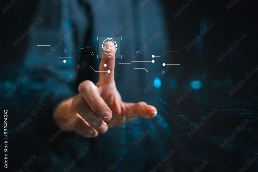 Poster concept of using technology in communication.close-up a businessman working on his smartphone in the