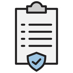 Prevention icon with line color style