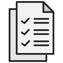 To do list icon with line color style