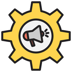 Awareness icon with line color style