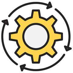 Recovery icon with line color style
