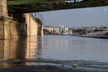 Budapest, Hungary - September 18, 2024: Storm 'Boris' Leaves Budapest's Highway Submerged with...