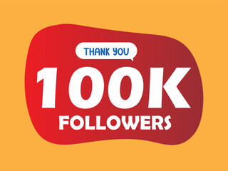 100k follower celebration vector art for social media post