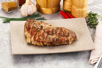 Grilled pork sirloin for dinner
