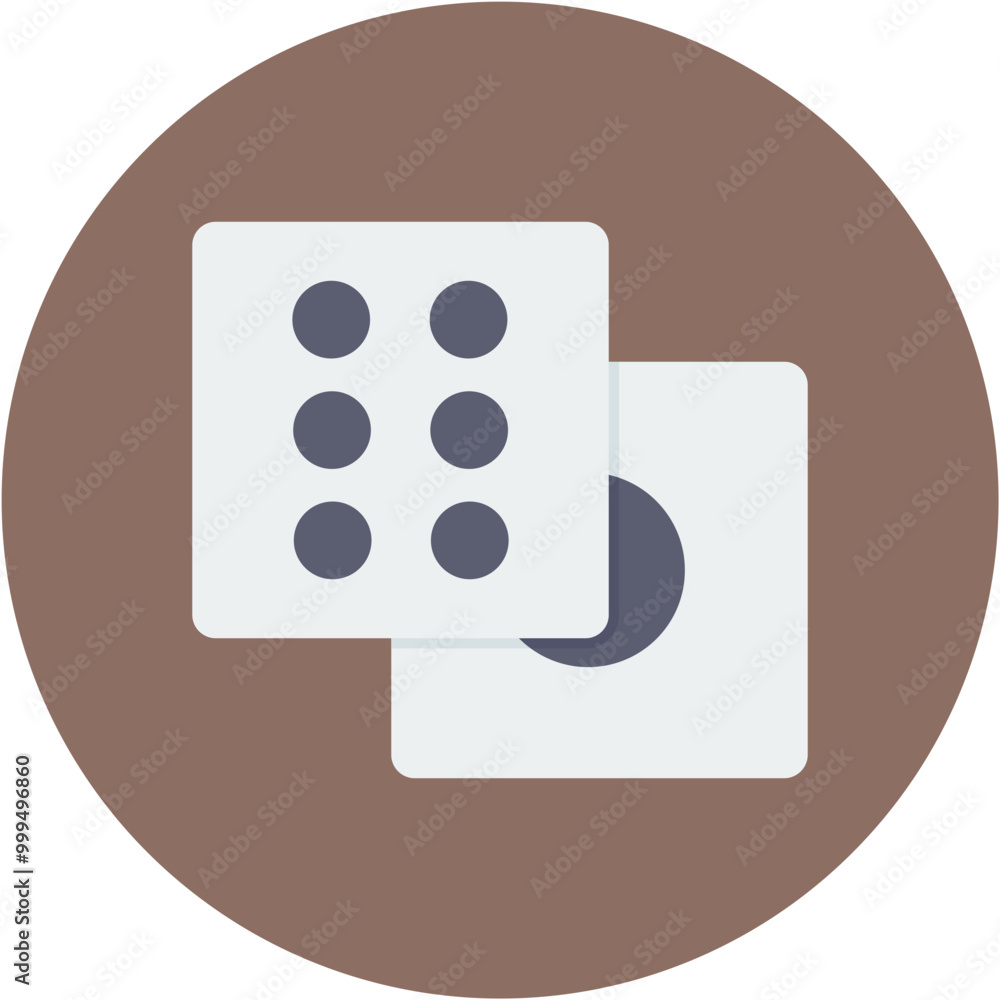 Aufkleber dice roll icon vector image. can be used for game design.