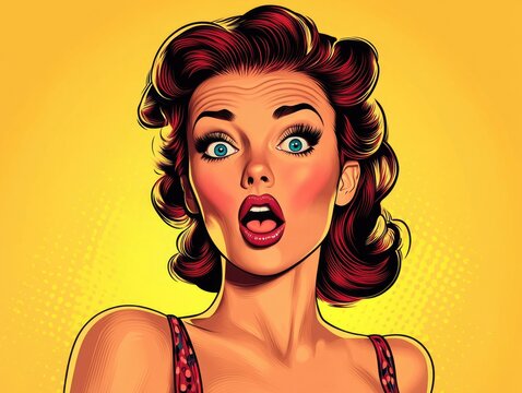 Woman with surprised expression