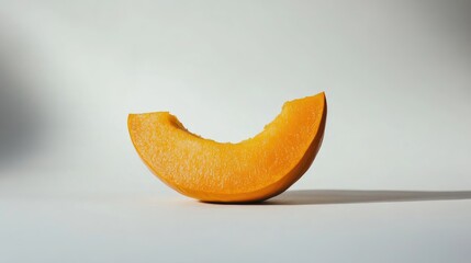 Pumpkin slice on a white backdrop