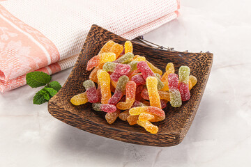 Sweet and sour marmalade worms