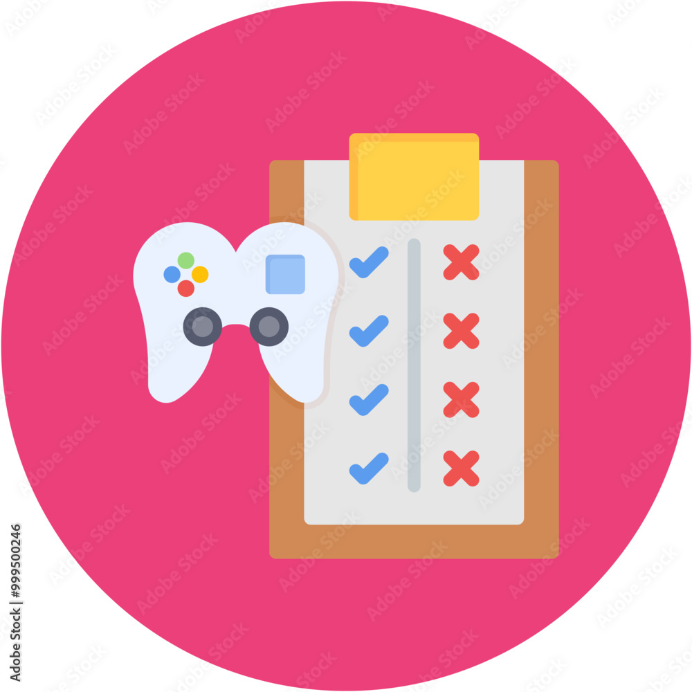 Poster Game Rules icon vector image. Can be used for Game Design.