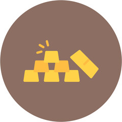 Gold icon vector image. Can be used for Game Design.