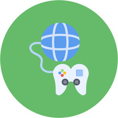 Internet Game icon vector image. Can be used for Game Design.