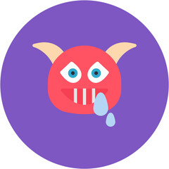 Monster icon vector image. Can be used for Game Design.