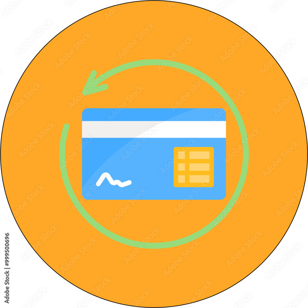 Sticker Charge Card icon vector image. Can be used for Banking.