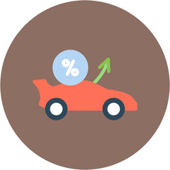 Car Loan Rates icon vector image. Can be used for Banking.