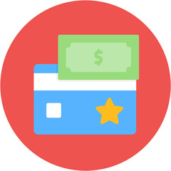 Fototapeta premium Cash Rewards Card icon vector image. Can be used for Banking.