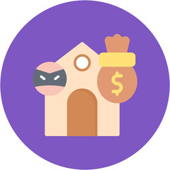 Mortgage Fraud icon vector image. Can be used for Banking.