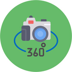 360 Camera icon vector image. Can be used for Augmented Reality.