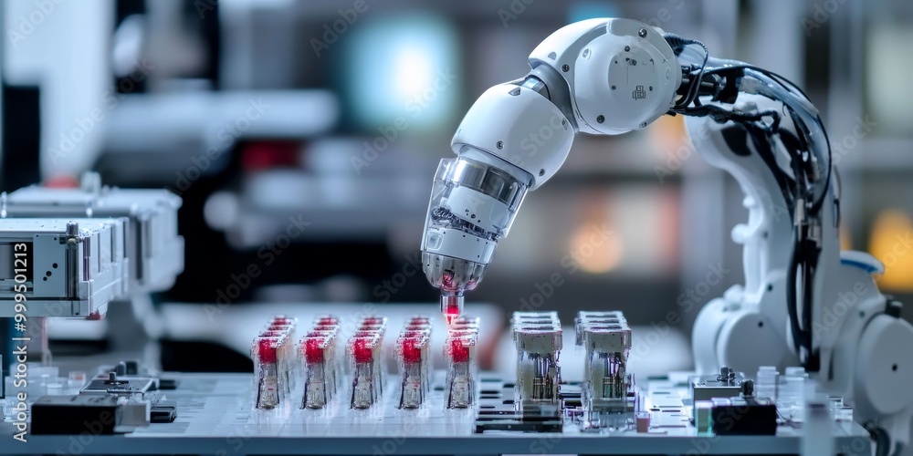 Aufkleber a robot learning environment, featuring neural networks being trained to perform complex tasks with accuracy and efficiency.
