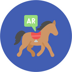 Ar Horse Riding icon vector image. Can be used for Augmented Reality.