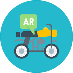 Ar Motorbike Riding icon vector image. Can be used for Augmented Reality.