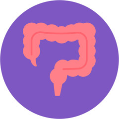 Large Intestine icon vector image. Can be used for Human Anatomy.