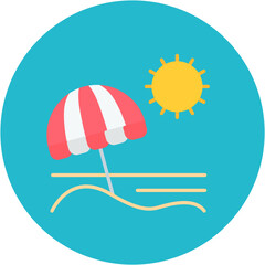Beach icon vector image. Can be used for Coastline.