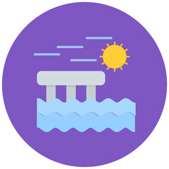Wharves icon vector image. Can be used for Coastline.