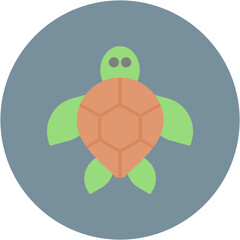 Turtle icon vector image. Can be used for Coastline.