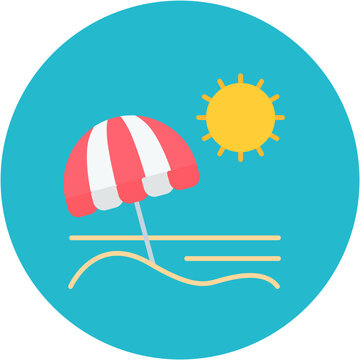 recommend clip art: Beach icon vector image. Can be used for Coastline.