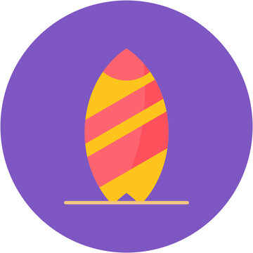 recommend clip art: Surfboard icon vector image. Can be used for Coastline.