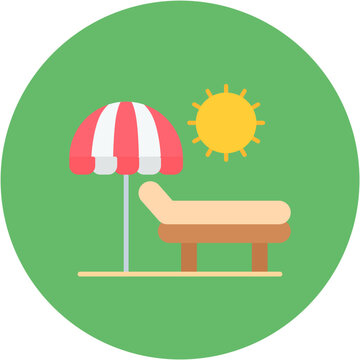 recommend clip art: Sun Lounger icon vector image. Can be used for Coastline.