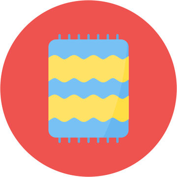 recommend clip art: Beach Towel icon vector image. Can be used for Coastline.