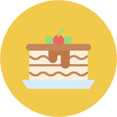 Tiramisu icon vector image. Can be used for Italy.