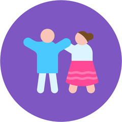 Dancing Couples icon vector image. Can be used for Festa Junina.