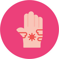 Contaminated Hands icon vector image. Can be used for Infectious Diseases.