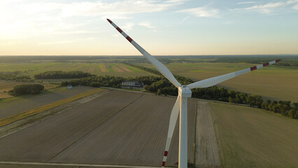 Scenic view of a wind turbine